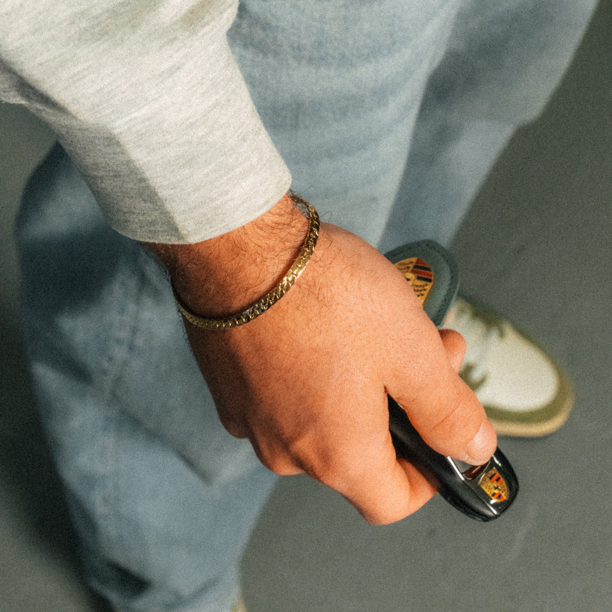 Bracelet Flat Chain ion 4mm Gold