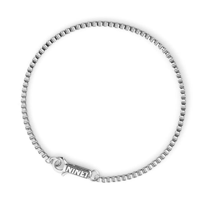 Bracelet Box Chain Square 2mm Silver