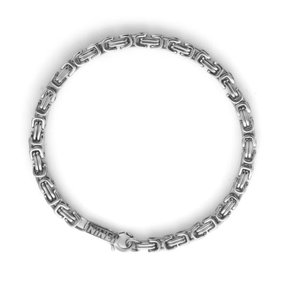 Bracelet King Chain 4mm Silver