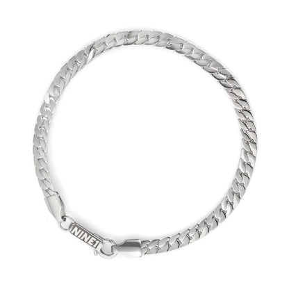Bracelet Flat Chain 4mm Silver
