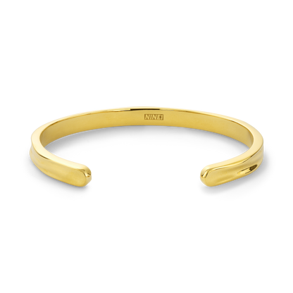 Bracelet Hammered Cuff ion 6mm Gold