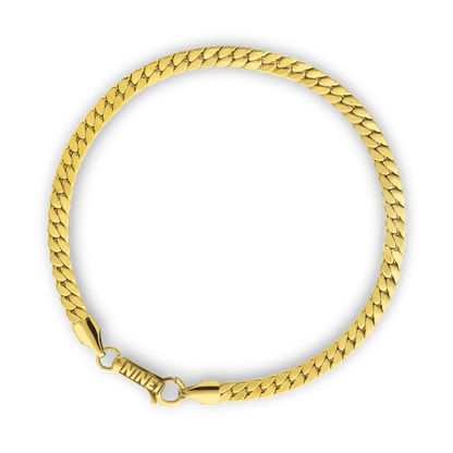 Bracelet Flat Chain ion 4mm Gold