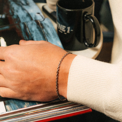 Bracelet Anchor 2mm Silver